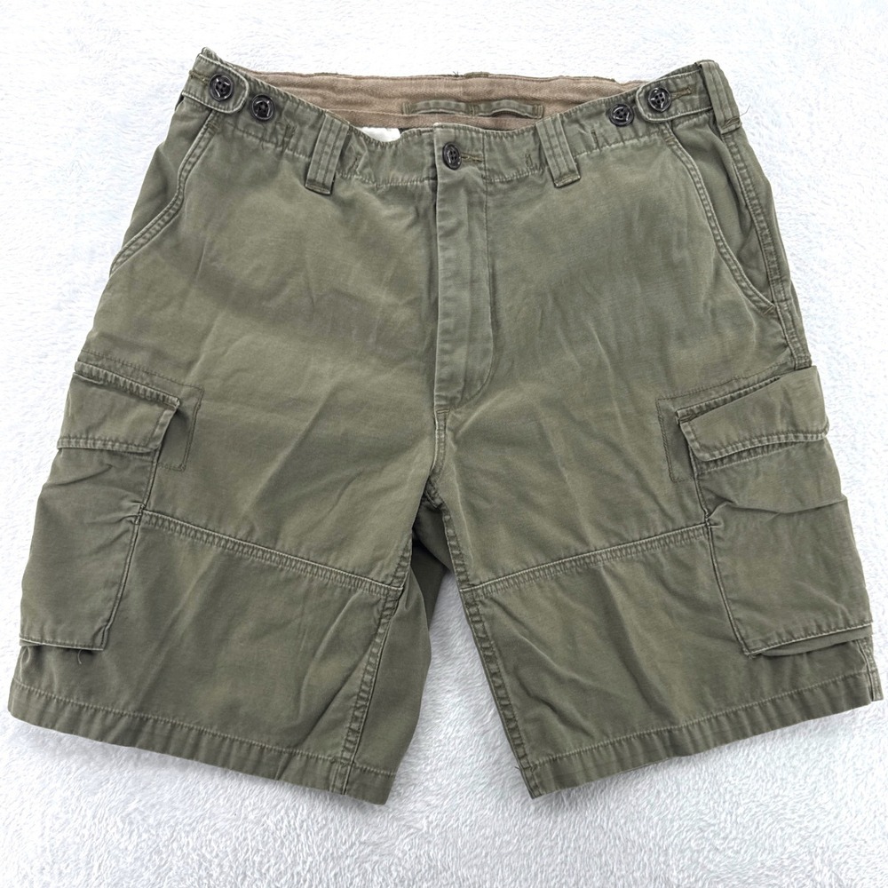 Polo Ralph Lauren Mens Cargo Shorts 34 Green Utility Canvas Classic Fit